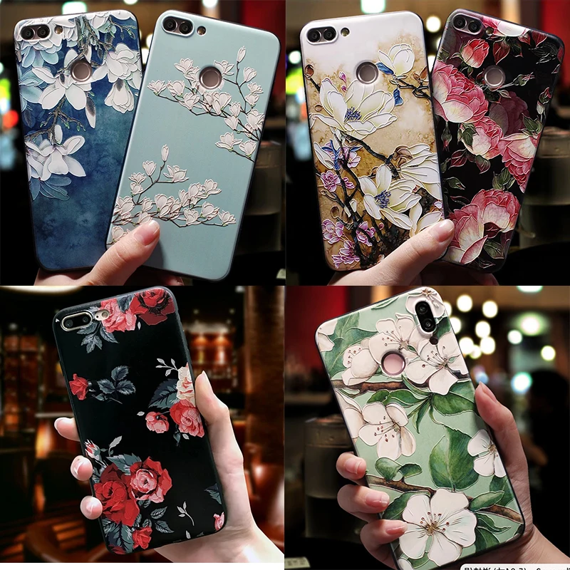 

3D Print Emboss Flower Phone Case For iPhone 6 6S 7 8 Plus X 5 5S 10 XR XS Max Soft TPU Capa For Xiaomi Mi A2 Lite A1 5X 6X Case