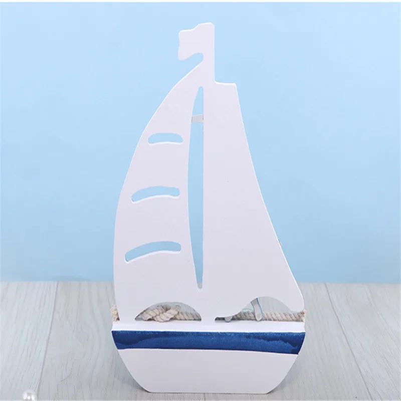 Mediterranean sailing ornaments smooth sailing boat solid marine ship model wedding gifts wood products home decor wall hangings