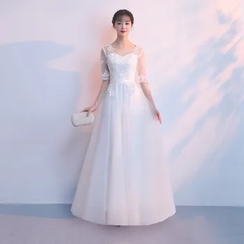 

Holievery Half Sleeves Tulle Beach Wedding Dresses with Lace Appliques 2019 Lace Up Bridal Dress vestido de noiva sereia
