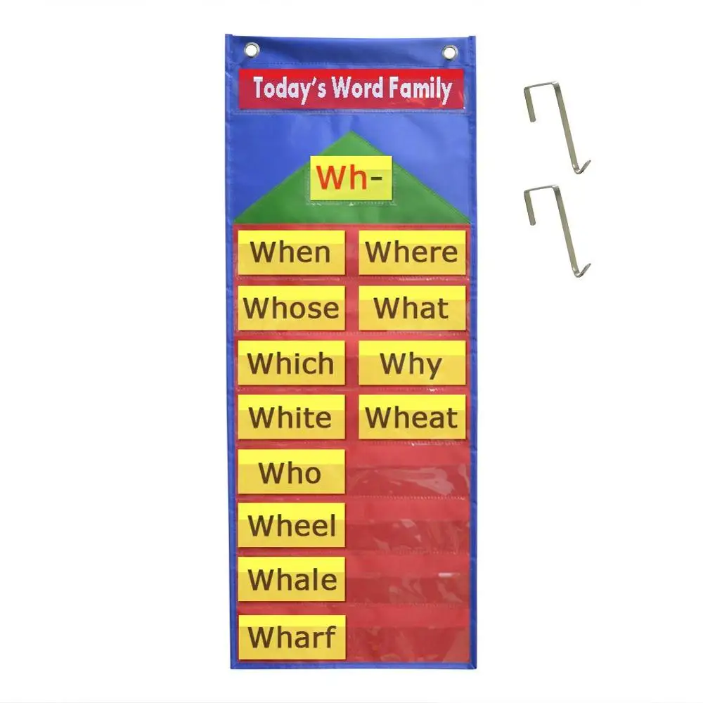 Godery Word Family Pocket Chart Kit For Classroom , Mini Pocket Chart