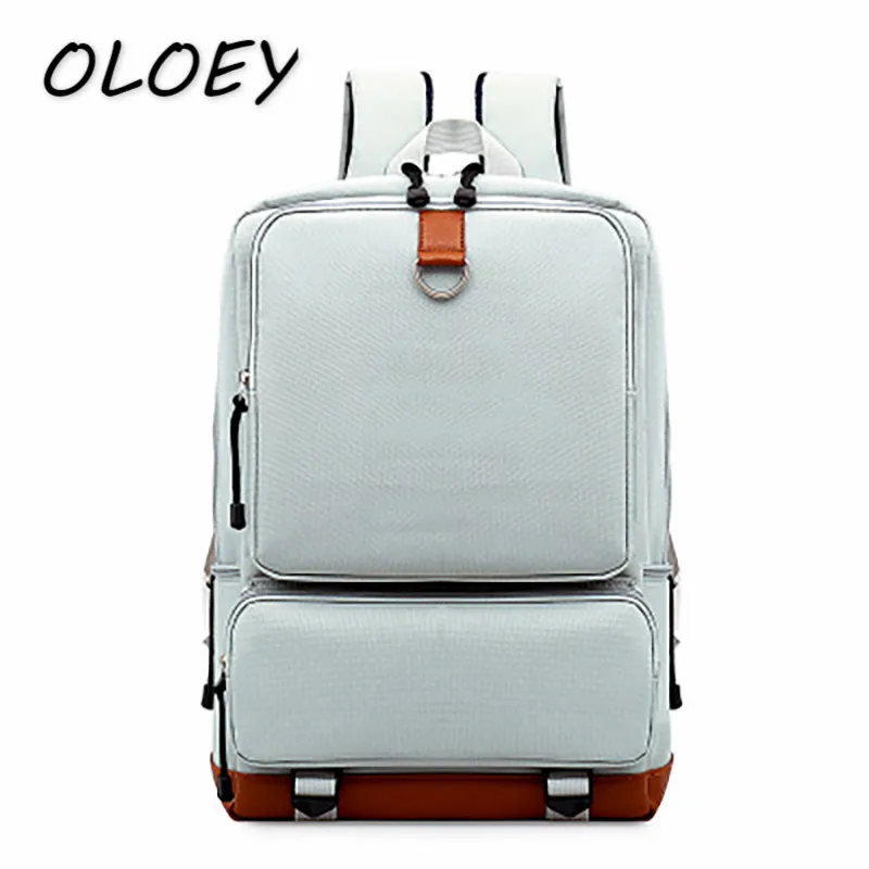 

Unisex Solid Backpack Canvas Large Capacity Travel Bag Women Men Oxford Laptop Bag Teenager Student Book Mochila Schoolbag#