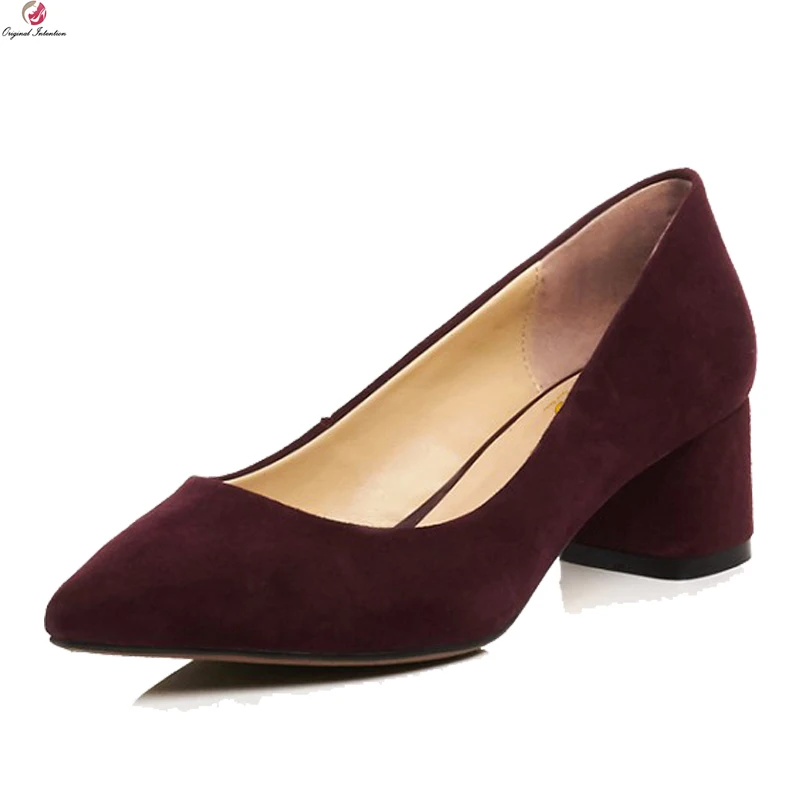 Pompes Vin L'intention Chaussures Rouge Talons Red Cow Us Populaire 8 oi02282 Leather Femmes 4 5 Black Belle Oi02281 Wine Noir Initiale oi02283 Taille 2018 Carrés Bout Pointu Femme qOPrIOw