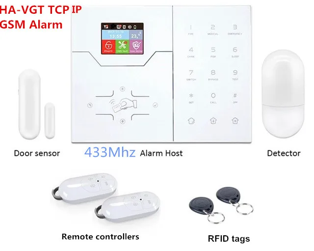 Цветной экран HA-VGT беспроводной RJ45 Ethernet TCP IP сигнализация 4G GSM сигнализация 32 беспроводная зона приложение и WebIE управление сигнализация