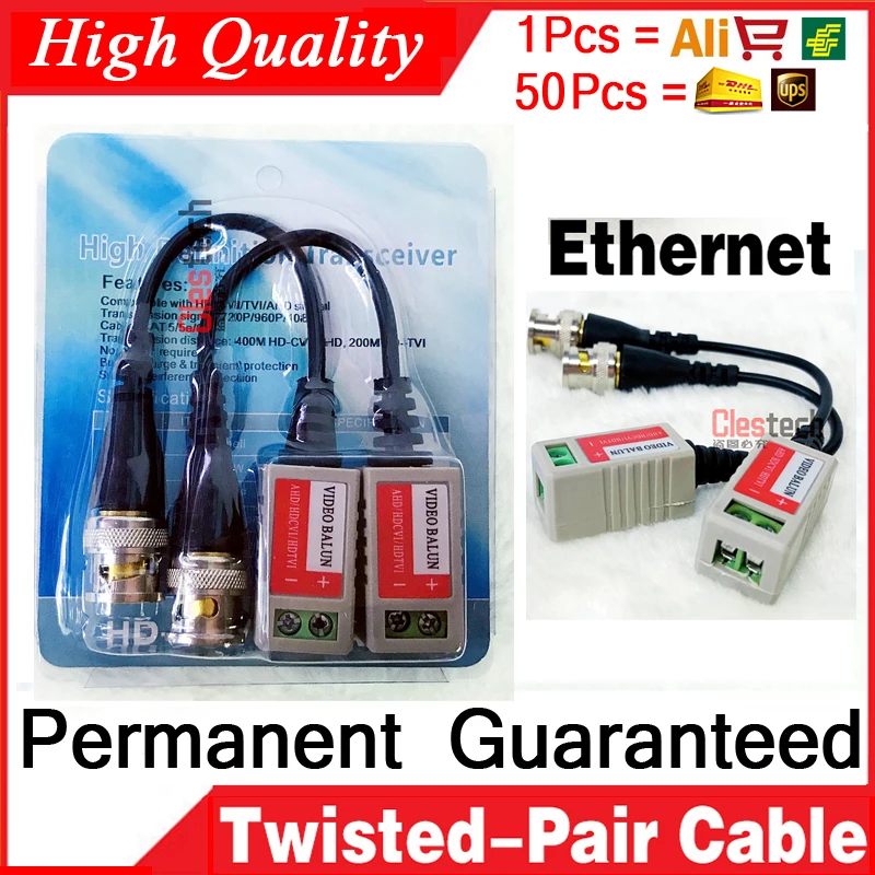 1 шт./лот Пассивный витая пара передатчик 300 м анти-помех видео передатчик мониторинг видео BNC Кабельный разъем