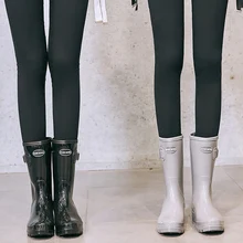 Removível inner mid-calf Botas de Chuva para a mulher Das Senhoras de Borracha Sapatos Casuais Para Caminhadas Ao Ar Livre À Prova D’ Água Fêmea de Salto Baixo
