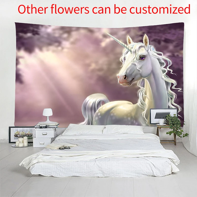 

Factory custom fashion tapestry anime tapestry art tapestry unicorn art tapestry