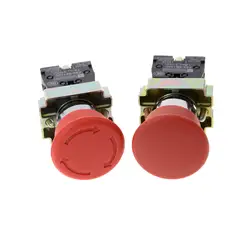 2017 красный знак гриб аварийного останова кнопочный переключатель 22 мм nc N/C