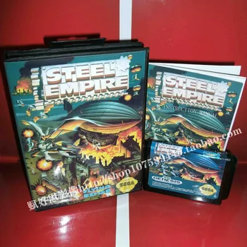 

Sega MD game - Steel empire with Box and Manual for 16 bit Sega MD game Cartridge Megadrive Genesis system