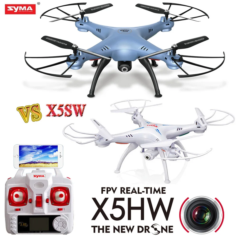 

Syma X5HW WIFI FPV RC Quadcopter Drone With HD Camera Hover Function Dron VS Syma X5SW -1 Remote Control Helicopter Video Camera