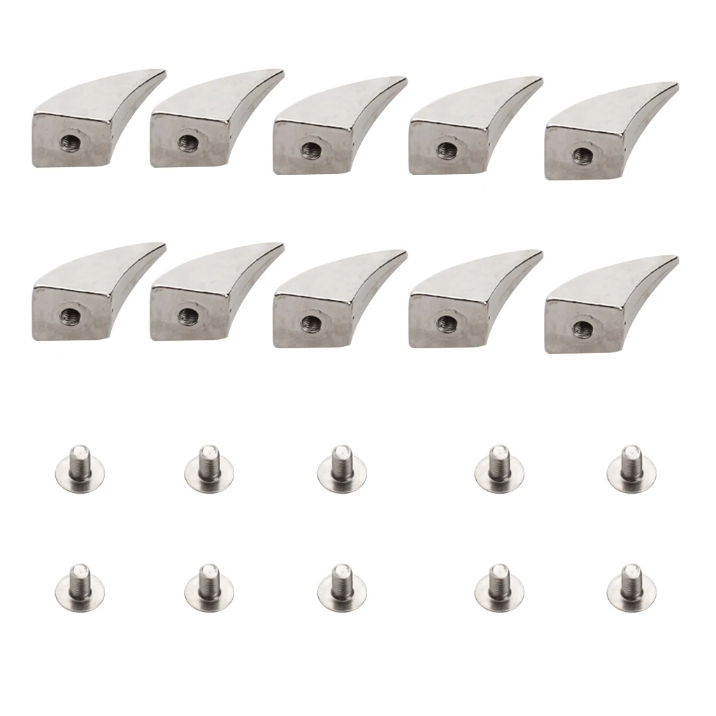 10pcs Silvery Punk Rock Dragon Claw Spikes Studs for DIY Craft Leathercraft