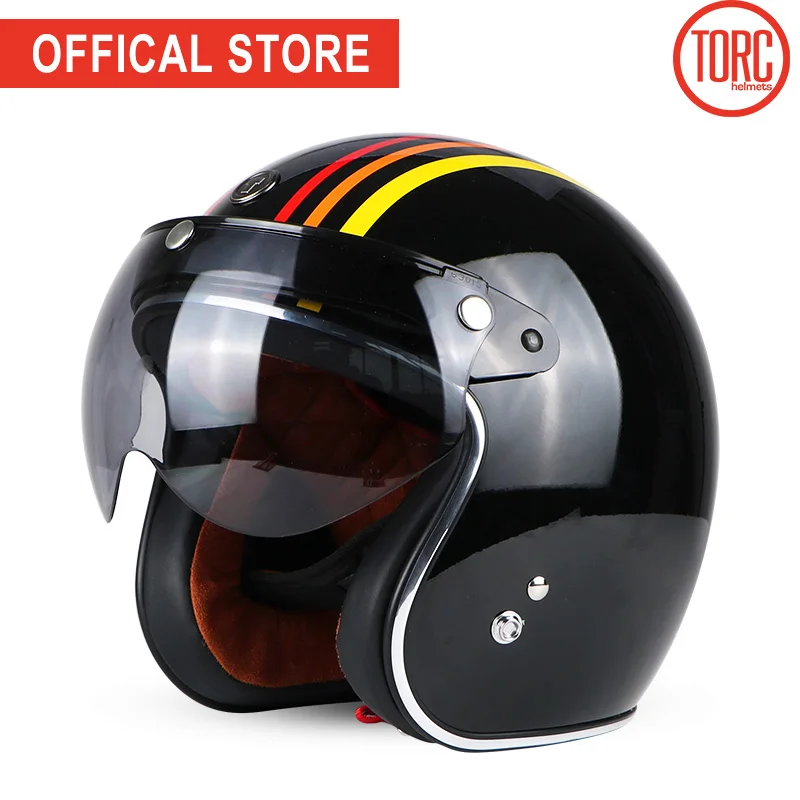 TORC бренд moto rcycle шлем в винтажном стиле с открытым лицом 3/4 шлем moto rbike moto крест струи Ретро capacete DOT T50 moto шлем