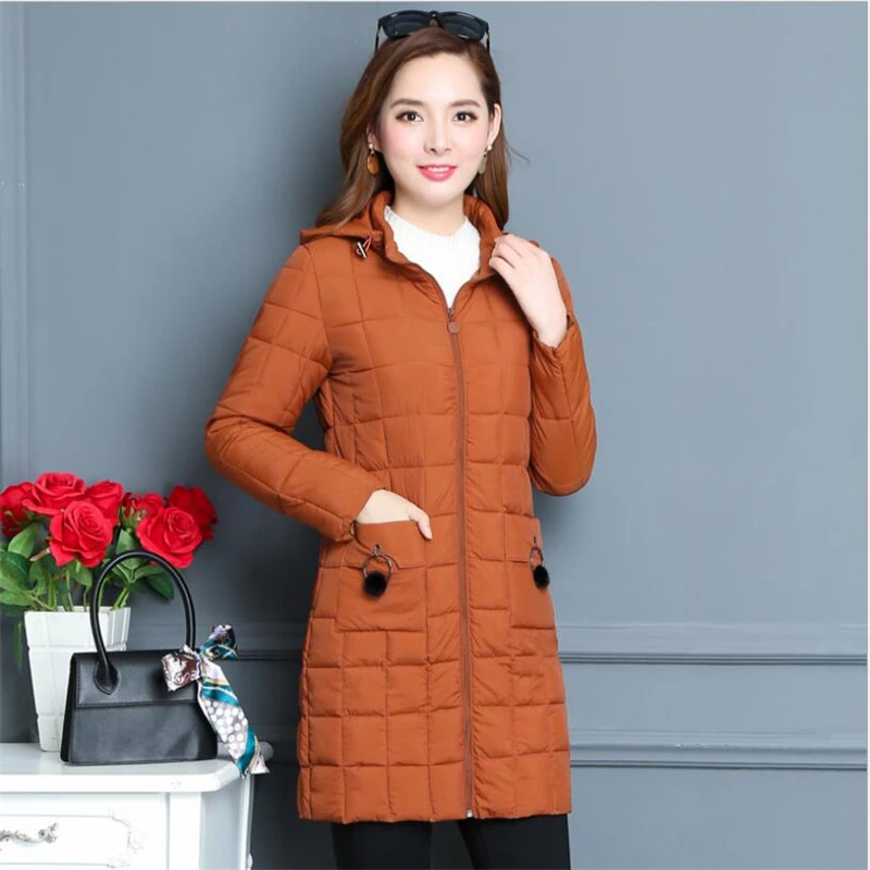 Winter Jacket 2019 Female Parka Cotton winter Jacket woman Plus Size 5XL Long Hooded thin Parkas autumn Coat Women Outwear G138