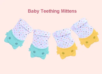 

50pcs/set Cartoon Baby Teething Mitten Self Soothing Teether Prevent Scratches Glove Stay on Babys Hand