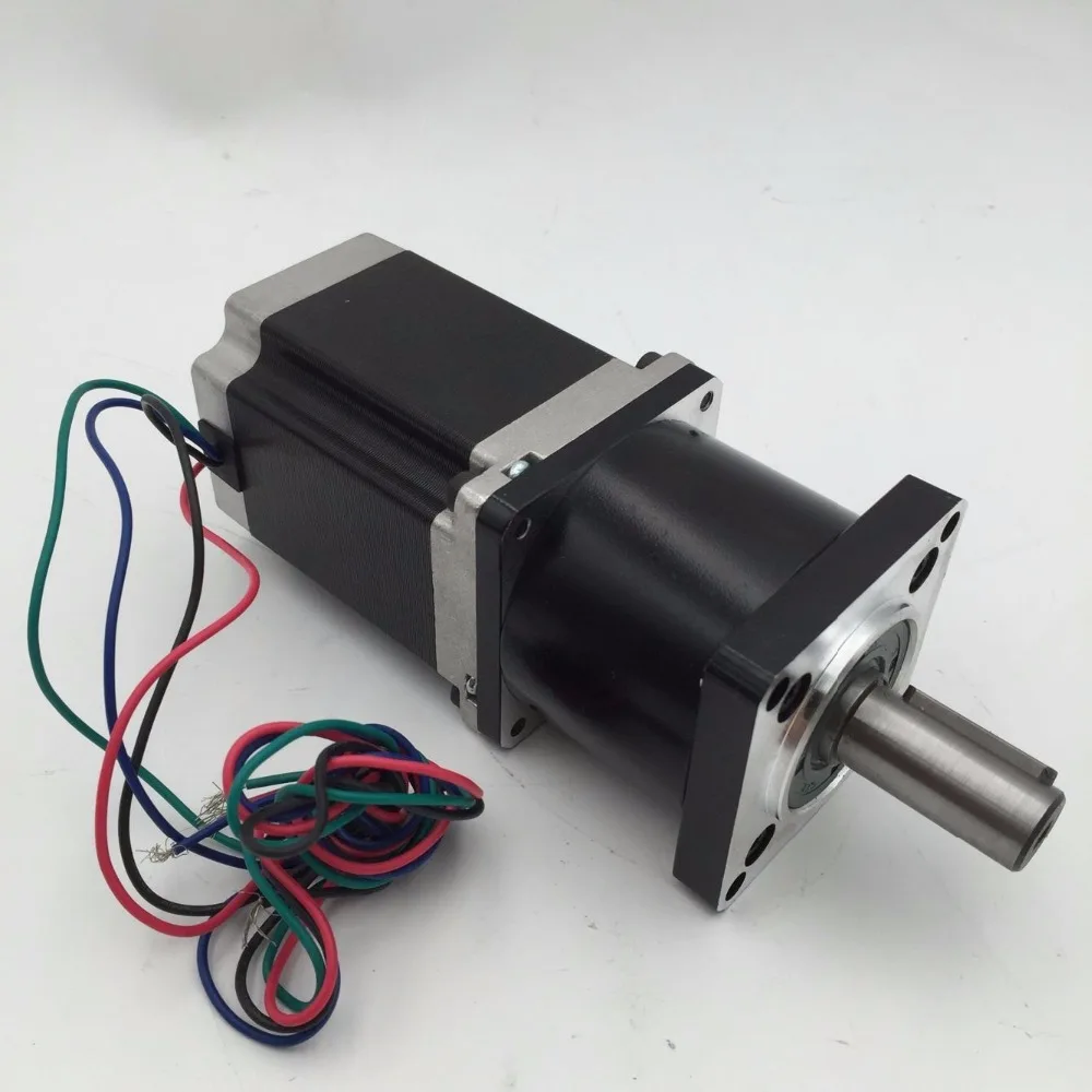 Планетарный Nema23 редукционный шаговый двигатель L112mm редуктор 30:1 90 нм фрезерный