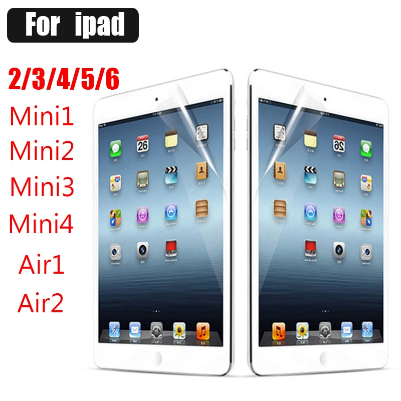 

1000 Clear LCD Screen Protector Cover Guard Film +Cloth for New iPad 2017 9.7 Pro 10.5 2 3 4 5 6 Air Air2 Mini Mini2 Mini3 Mini4