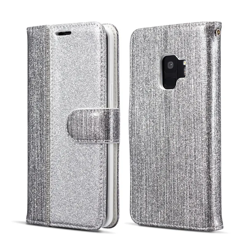 Чехол для телефона Etui, чехол для iphone 6, 6s, 6plus, 6s Plus, 6 P, 6s P, Мягкий ТПУ IMD, блестящий высококачественный чехол-книжка из искусственной кожи - Цвет: Silver
