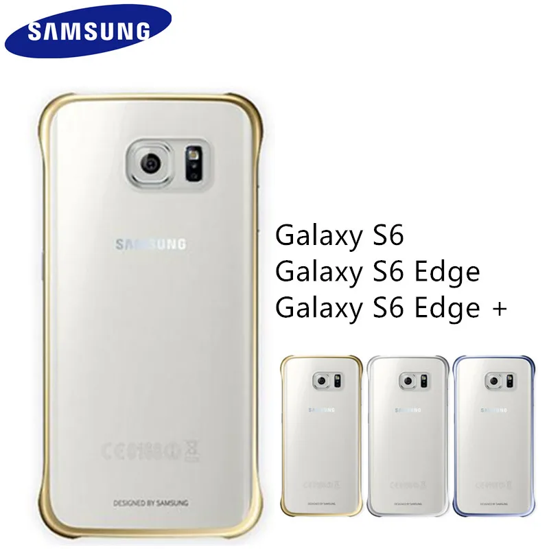 

100% Genuine Original Samsung Galaxy S6 S6 Edge S6 Edge + plus Transparent Protective Clear Cover Case EF-QG925BBEG Anti-knock