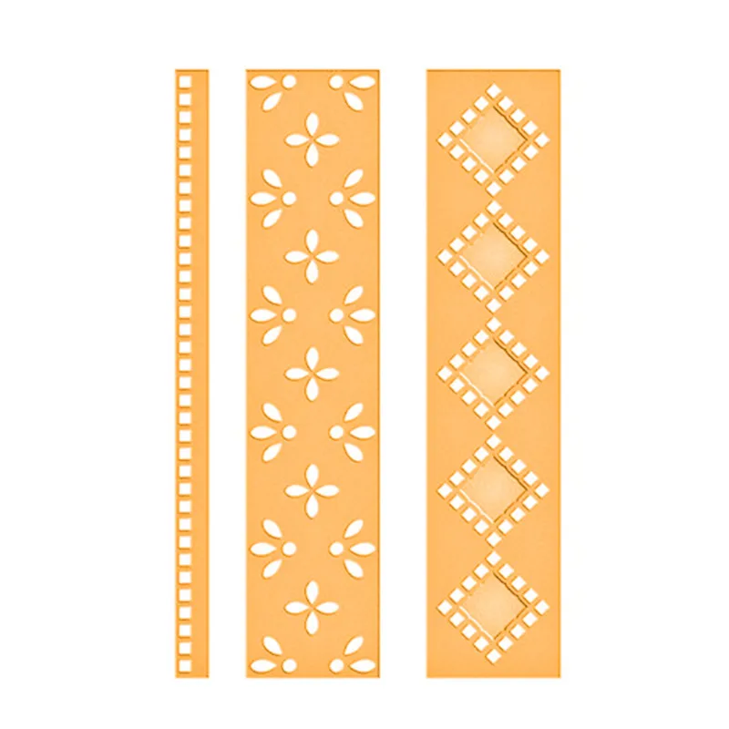 

Naifumodo Cutting Dies Flower Frame Metal for Scrapbooking Graceful Eyelets Background Lace Edge Dies New Album Embossing