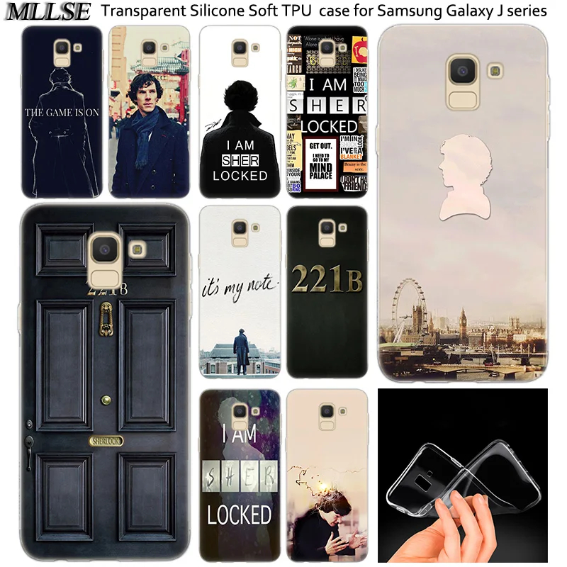 

Hot 221B i am Sherlock Holmes Sherlocked Soft Silicone Case For Samsung J2Pro J4 J6 J8 2018 J3 J5 J7 2016 2017EU Prime CORE Plus