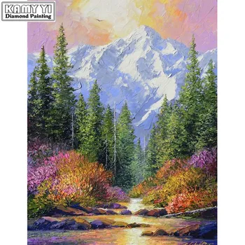 

5D DIY Diamond embroidery Cross stitch Sunset Full Square/Round Diamond mosaic Diamond painting decoration HYY