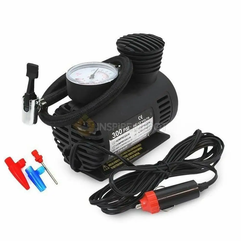 

300psi 12V Vehicle-mounted 540 Large Motor Mini Electric Tire Air Pump PSI Repair Tool Accessories