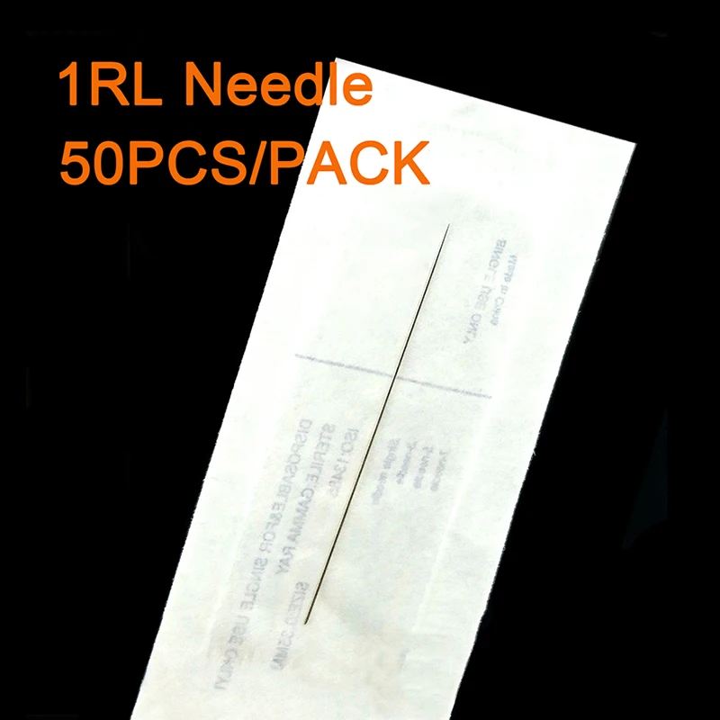 

Coospider 50pcs/lot Permanent Makeup Traditional One Off Single 1RL Needle for 2011 M9 Traditional Machine