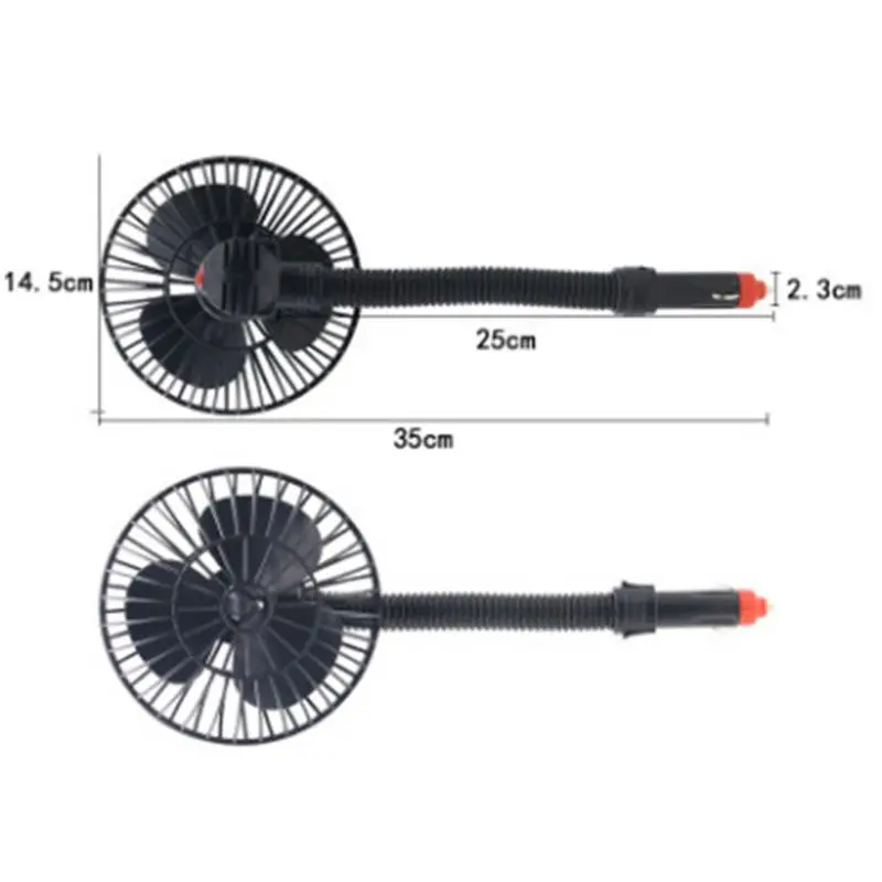 

12V Mini Car Fan Cigarette Lighter Caravan Truck Boat Vehicle Cooler