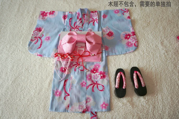 2019 new children peacock yukata clothing girl japanese kimono dress kids yukata haori costume traditional japones girls kimo