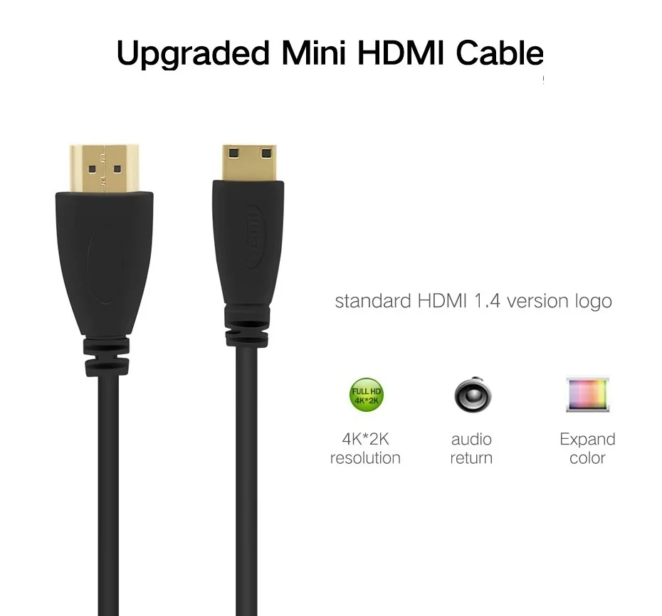 Высококачественный Кабель HDMI в 1 фута 0 3 м 5 2 4 В/2 В с разъемом C и золотым покрытием