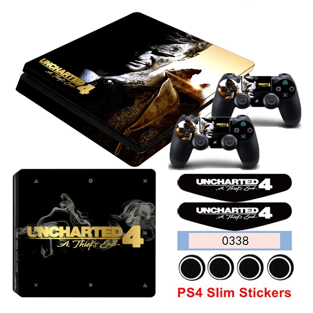 Uncharted 4 виниловая игровая наклейка для Playstation 4 Slim PS4 Slim консоль и чехол наклейки и защитное устройство для контроллеров