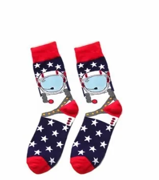 28 цветов, носки для счастливых мужчин, забавные носки для мужчин, женские носки с животными, инопланетяне, детские носки с усами, новые носки, носки из чесаного хлопка, забавные носки - Цвет: Белый