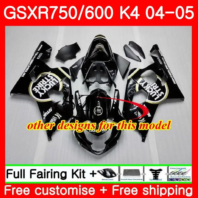 Средства ухода за кожей для SUZUKI GSXR 600 750 04 05 черный GSXR600/750 GSX-R750 30SH10 GSX-R600 K4 GSXR750 04 05 GSXR600 2004 2005 обтекатель