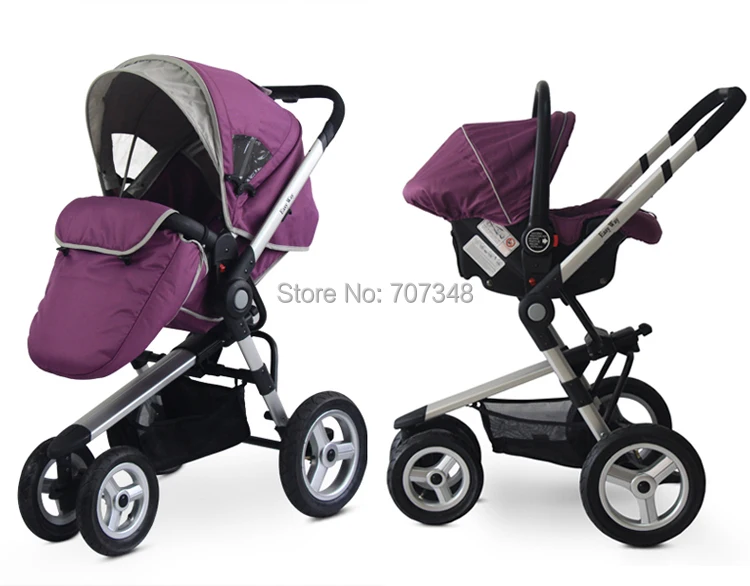 baby pushchair and car seat
