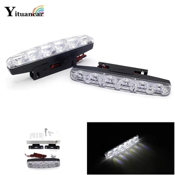 

Yituancar 2Pcs/Set 155MM 12W 12 LED DRL Daytime Running Light DC12V Car-Styling Source Waterproof White Day Lighting