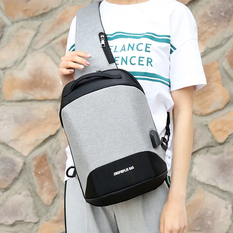 Anti-theft Cross-body Shoulder USB Charging Chest Bag Multi-function Waterproof Outdoor Sports Travel Camping Hunting Bags Anti-theft Cross-body Shoulder USB Charging Chest Bag Multi-function Waterproof Outdoor Sports Travel Camping Hunting Bags