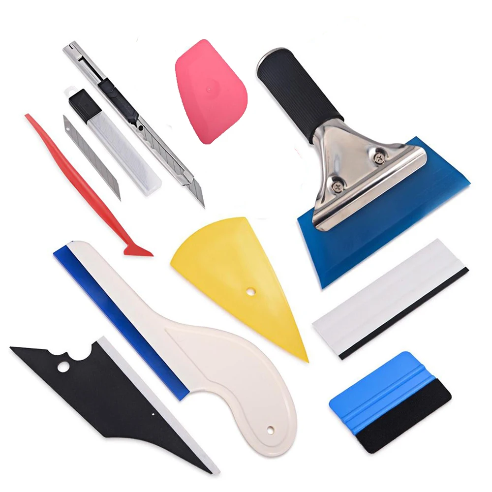 

FOSHIO Vinyl Wrap Car Squeegee Scraper Knife Tool Set 3d Carbon Fiber Film Cutter Car Stickers and Decal Accessories Window Tint