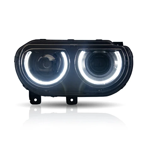 

Hot new products LED Head Lamp for 2009-2014 and 2015-2019 Dodge Challenger Headlight LED Angel Demon Eyes