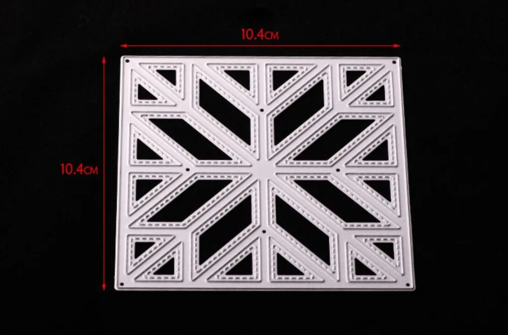 Прошитая рама квадратная Геометрия Металл прорезной трафарет для окраски Скрапбукинг фото альбом карта Тисненая Бумага для творчества шаблон удар