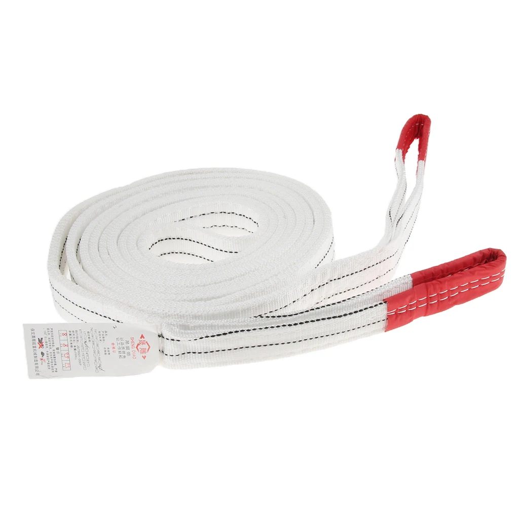 Lifting Strap Towing Pull Rope Cable W/reinforced Loops, 4400 lbs, Perfect for lifting, hoisting in industry/ construction