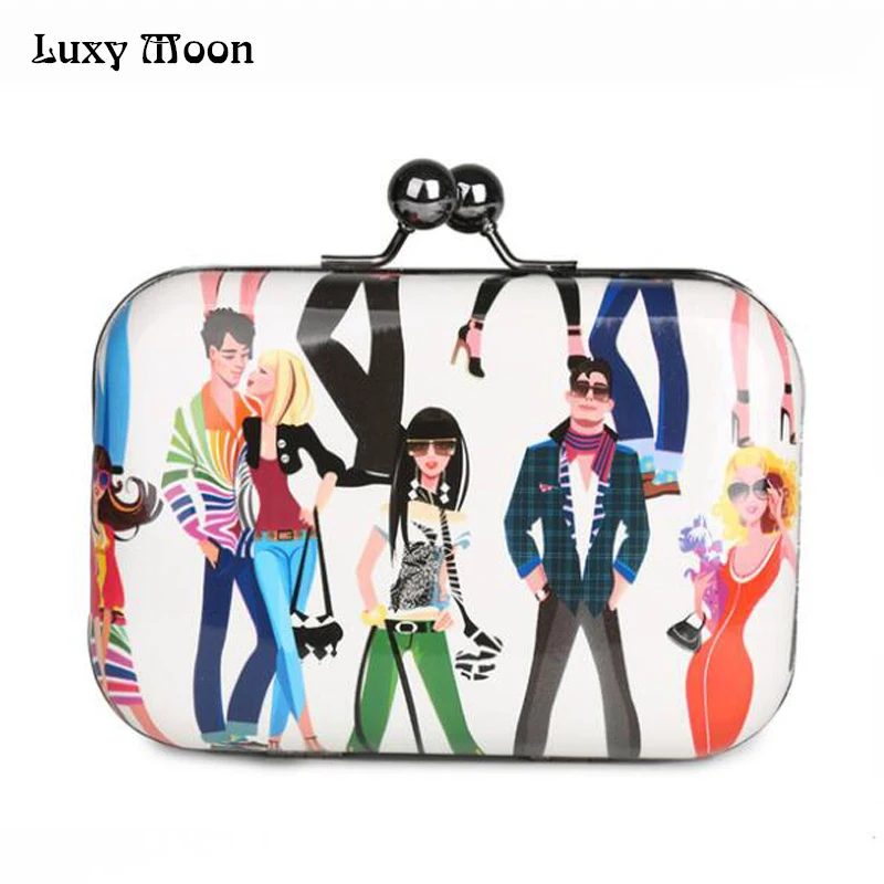 

Luxy Moon candy color plaid clutch party bags leather women evening bags shoulder bag clutches handbag small bag 5 color select