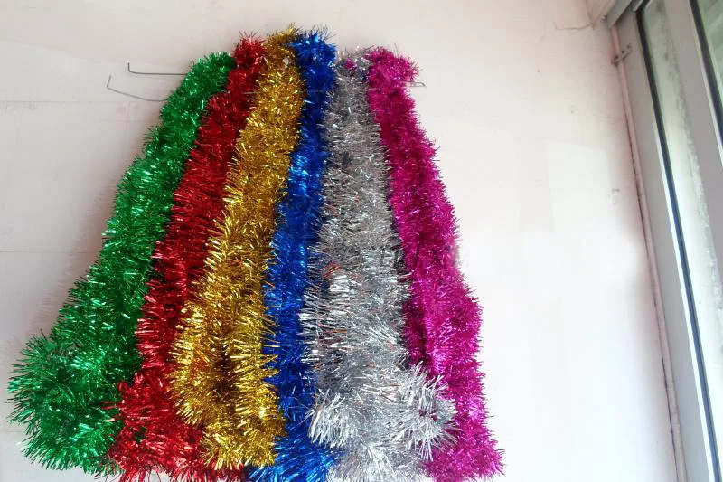 Gold or Silver Christmas Tree /& Bells Metallic Garland Decoration 2 meters
