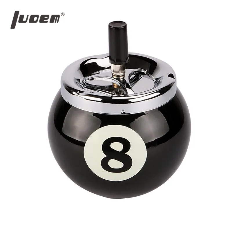 Günstig LUOEM Fashional Push Unten Zigarette Aschenbecher Ball Aschenbecher ohne Basis Metall Rauchen Asche Tablett für Indoor oder Outdoor Verwenden (schwarz)