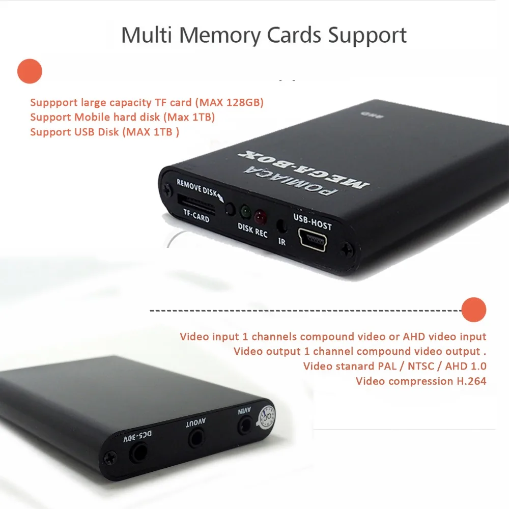 X box Новый мега бокс 1CH 720P AHD CVBS DVR рекордер Запись видео в реальном времени