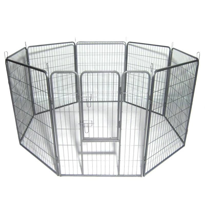 40-Dog-Pet-Playpen-Heavy-Duty-Metal-Exercise-Fence-Hammigrid-8-Panel-Silver_800x800