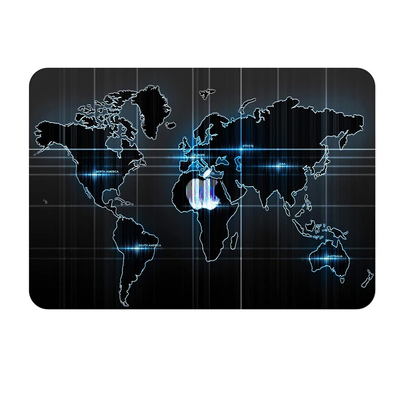 Пластиковый жесткий чехол для ноутбука с изображением карты мира MacBook Air Pro Retina 11 12