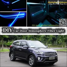 Для hyundai ix25 внутренний окружающий свет тюнинг атмосферное волоконно-оптическое освещение внутри дверной панели освещение не EL свет