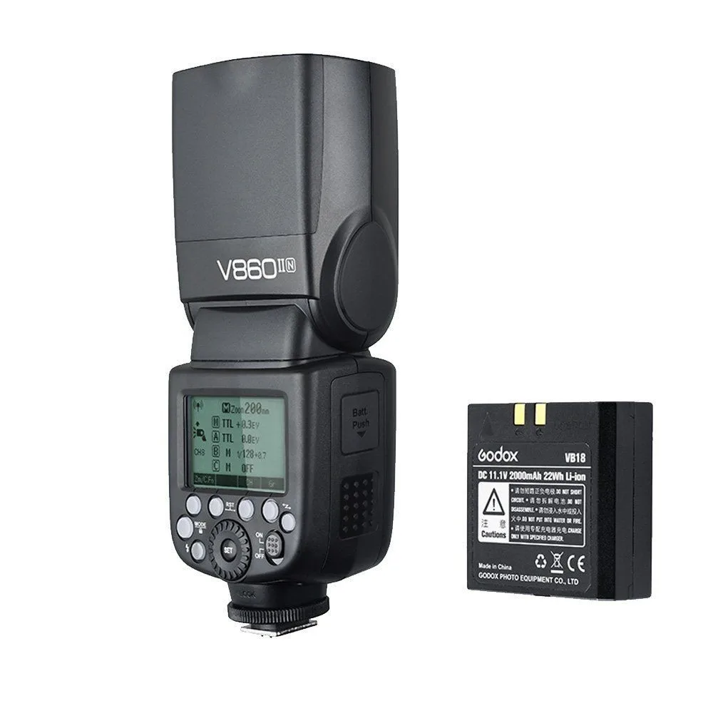 Godox Ving V860 II литий-ионный аккумулятор Speedlite вспышка для Sony A7 A6000 A6300 для Canon Nikon Fuji Olympus w/Xpro передатчик вспышки Godox Ving V860 II литий-ионный аккумулятор Speedlite вспышка для Sony A7 A6000 A6300 для Canon Nikon Fuji Olympus w/Xpro передатчик вспышки