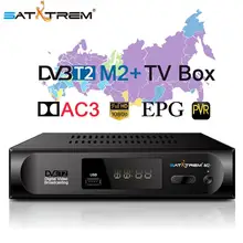 Satxtrem m2 mais prefixo DVB-T2 tv sintonizador dvb t2 wi-fi receptor dvbt2 vga dvb-t hd tv digital conjunto-caixa superior sintonizador suporte ac3 pvr epg