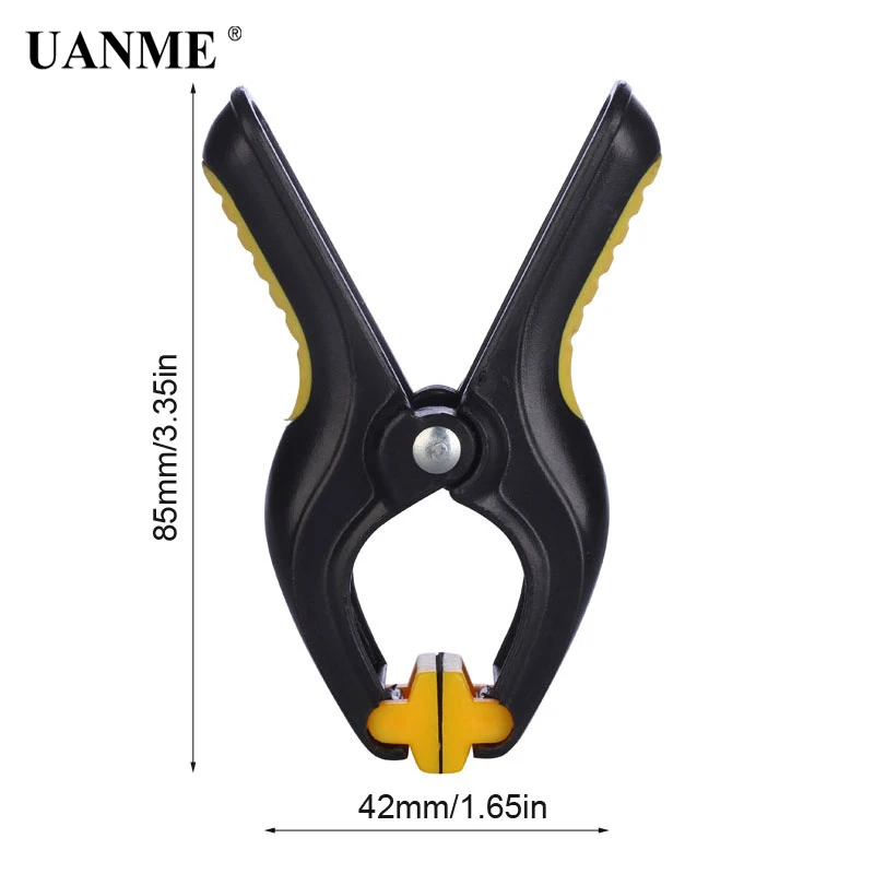 UANME 3,3 дюймов сверхпрочные пластиковые нейлоновые пружинные зажимы зажим для открывания челюсти ремесло фото зажим для DIY Деревообрабатывающие инструменты