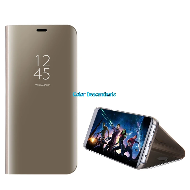 Чехол для samsung Galaxy A6 A5 A7 A8 2018 S9 S8 Note 8 S7 край Смарт зеркало Clear View кожаный чехол A3 2017 с